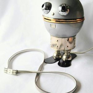 VINTAGE Shiny Silver Retro Stretch Belt-Metal-Nice